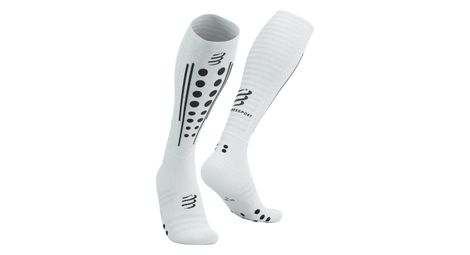 Calzini Compressport Full Socks Aero 2.0 Bianco/Nero