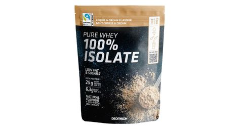 Bevanda proteica decathlon nutrition whey 100% isolate cookie & cream 900g