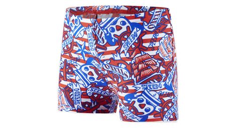 Maillot de bain rouge bleu garcon speedo