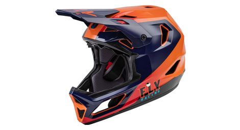 Casque fly rayce rouge orange noir