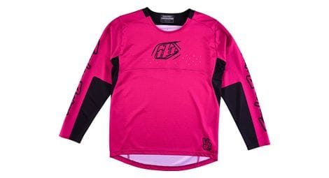 Maillot manches longues enfant troy lee designs sprint icon rose