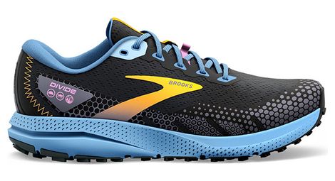 Brooks Divide 3 Trailrunning-Schuhe Schwarz Blau Gelb Frau