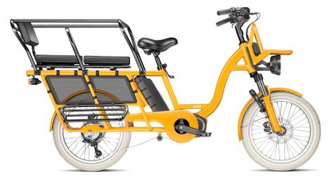 Vélo Cargo GAYA, L'Original Le Long, Safran, Pack Enfants