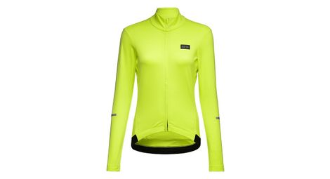 Maillot manches longues femme gore wear progress thermo jaune fluo