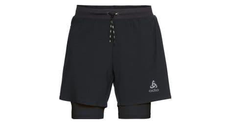 Odlo axalp trail 6in 2-in-1 shorts zwart