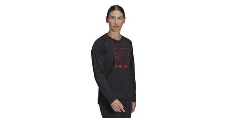 Maglia a manica lunga adidas five ten donna nero/rosso