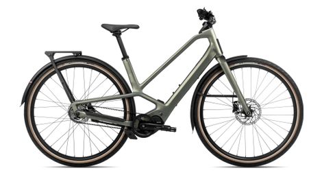 Orbea diem 20 elektrische stadsfiets shimano nexus inter-5 5s riem 630 wh 700 mm ruimteschip groen grijs 2025