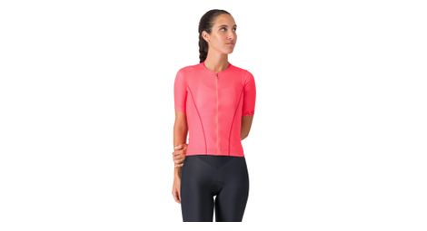 Maillot Manches Courtes Castelli Anima Flow Rose Femme