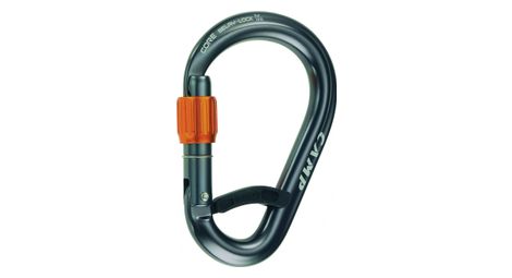 Mousqueton a vis camp core belay lock gris orange