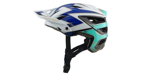 Casque VTT Troy Lee Designs A3 Mips Electra white Blanc/Bleu