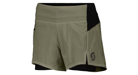 Short 2-en-1 Scott Hybrid Endurance Tech Kaki Femme