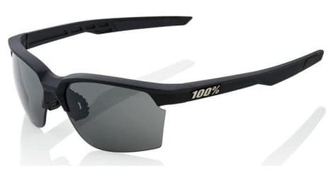 100% sportcoupe soft tact sunglasses black - smoke + clear lens