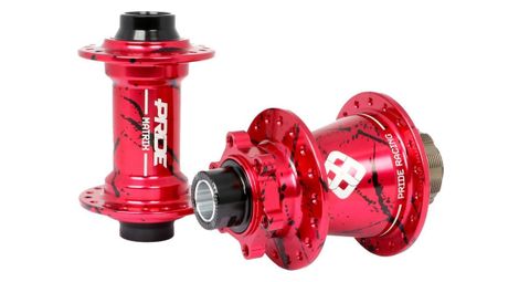 Moyeux pride matrix splash 36h rouge 20/10mm