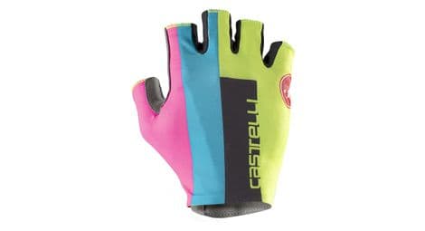 Castelli competizione 2 handschuhe gelb / schwarz / blau / pink xxl