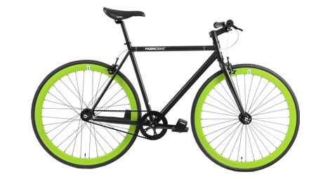 Velo fixie fabricbike original 28 pignon fixe hi ten acier noir et vert
