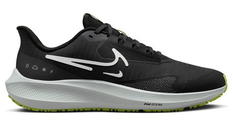 Nike air zoom pegasus 39 shield running shoes black green 45