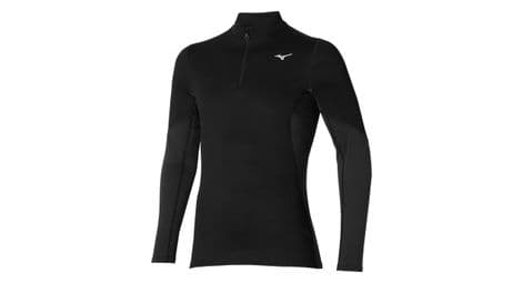 Camiseta térmica 1/2 cremallera mizuno breath thermo lana merinonegra