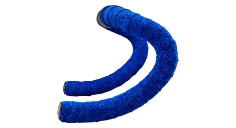 Cinta de manillar Supacaz Suede azul real con tapones
