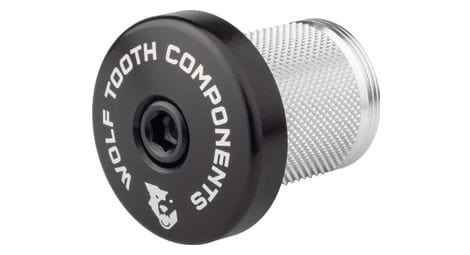 Wolf tooth compression plug with integrated spacer stem cap 1 1/8 black