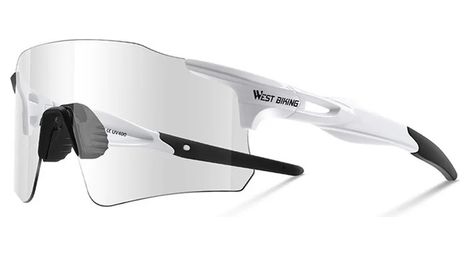 Lunettes de vélo photochromiques en polycarbonate léger - blanc