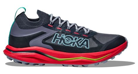 Chaussures trail hoka zinal 2 bleu/rouge homme