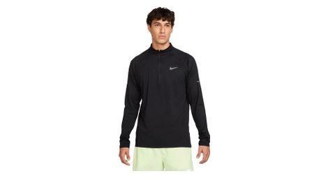 Camiseta negra de media cremallera Nike Dri-Fit Stride para hombre