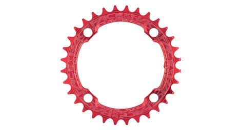 Race face narrow wide single chainring 104mm bcd rosso