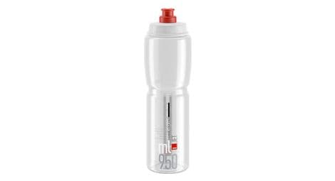 Bidon elite jet 950 ml transparent logo rouge