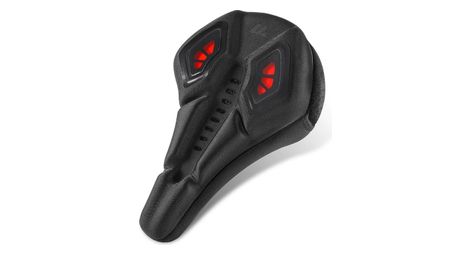 Housse de selle de vélo, mousse à mémoire de forme + silicone - Noir + Rouge