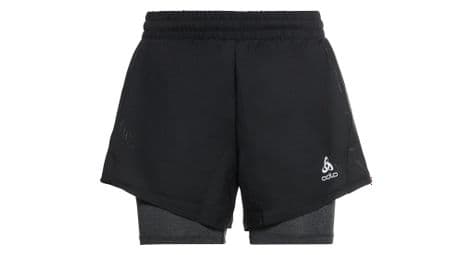 Pantalón corto 2 en 1 odlo run easy 5in negro mujer