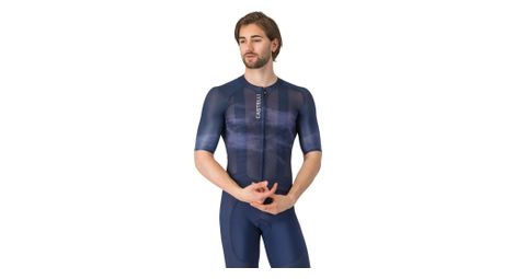 Maillot Manches Courtes Castelli Climber's A/C Bleu Homme