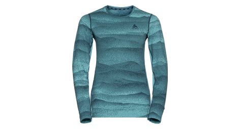 Maillot manches longues odlo whistler eco bleu femme