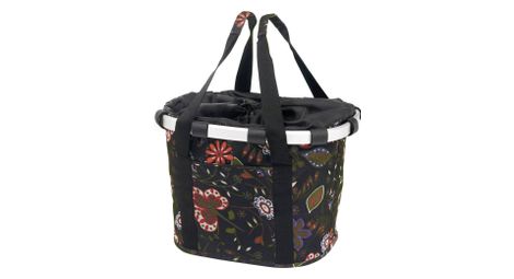 Sacoche de guidon klickfix bikebasket folklore noir