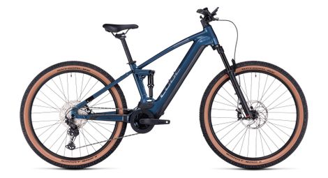 Cube stereo hybrid 120 race 750 electric full suspension mtb shimano deore xt 12s 750 wh 29'' petrol blue