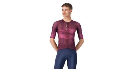 Maillot Manches Courtes Castelli Climber's A/C Rouge Homme