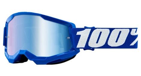 100% strata 2 blue goggle - blue mirror lens