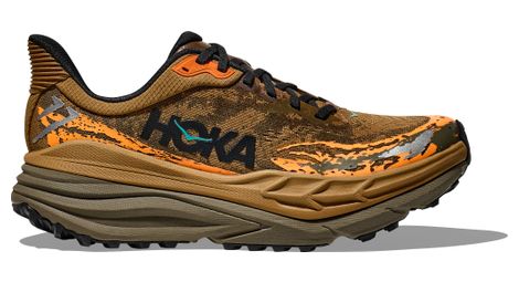 Hoka stinson 7 trailrunning-schuhe braun/orange herren