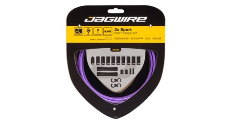 Kit Câbles et Gaine Jagwire 2x Sport Shift Kit Violet