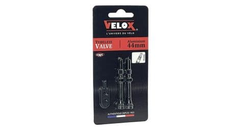 Valve tubeless velox alu noir 44mm presta (x2)