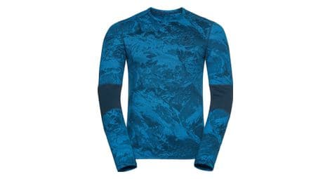 Maillot manches longues odlo whistler eco bleu