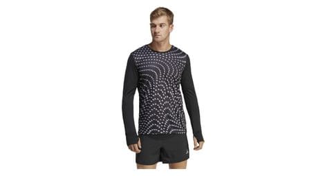 Maillot manches longues adidas running brand love noir