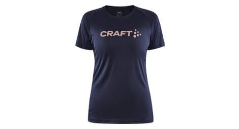 Maillot manches courtes craft essence logo femme bleu
