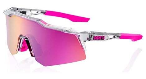 Paire de lunettes 100% speedcraft xs tokyo night transparent / violet multilayer mirror