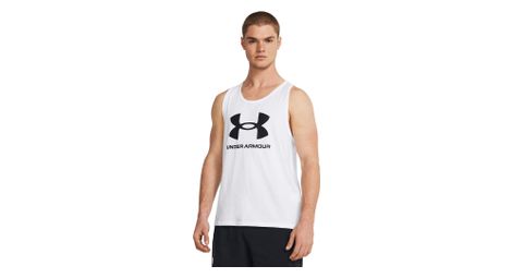 Under armour sportstyle logo tank blanco hombre