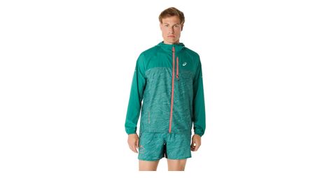 Veste coupe-vent asics fujitrail packable vert homme