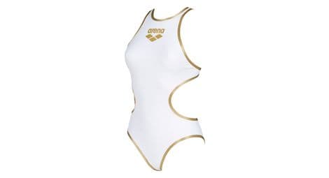 Arena femme one biglogo one piece blanc gold