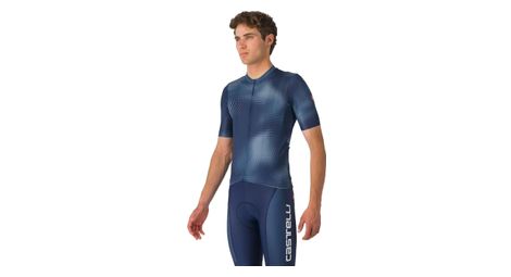 Maillot de manga corta vortice azul para hombre