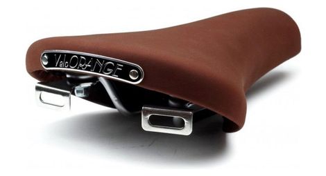 Veloorange Mikrofaser Tourensattel Breit Braun