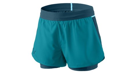 Short 2 en 1 dynafit alpine pro bleu femme