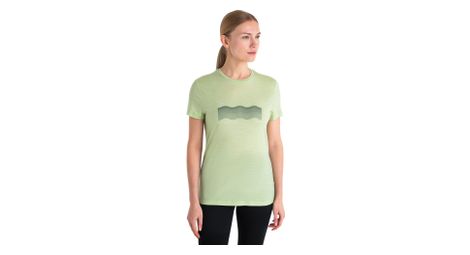 T shirt technique femme icebreaker merinos 150 tech lite iii contour waves vert